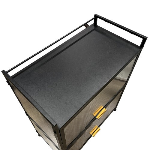 3-Tier Multifunctional Storage Rack, 60cm Width Storage Cabinet with Flip Up Doors for Home, Kitchen, Pantry, Bedroom, Office (Black) 3-Tier Multifunctional Storage Rack, 60cm Width Storage Cabinet with Flip Up Doors for Home, Kitchen, Pantry, Bedroom, Office (Black)